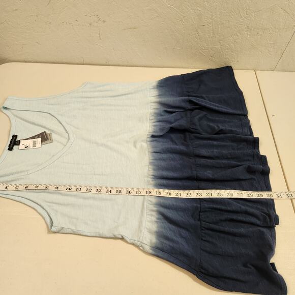 Lane Bryant Blue Dip Dye Sweetheart Tiered Max Swing Tank Size 14/16 NWT - Picture 10 of 11